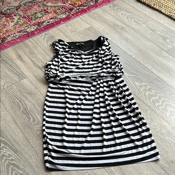 Black and White Striped Dress - Picture 1 of 8